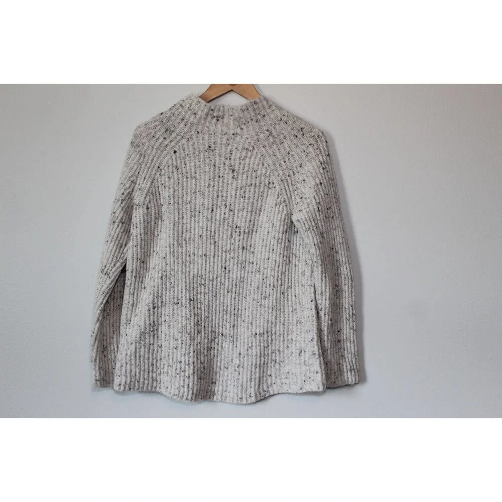 Madewell Donegal Northfield Mockneck Sweater Ivory Women's Size Small H13899 - Picture 9 of 11